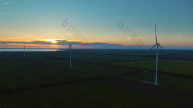 风车生产能源农村景观风涡轮机生成权力